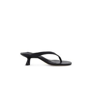 Tony Bianco Black Kitten Heel Thong Sandal
